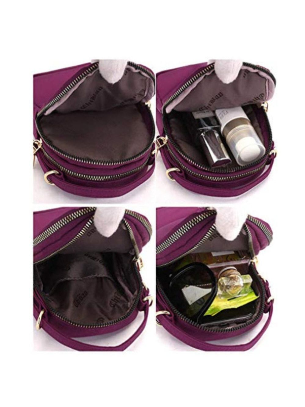 black Crossbody Cell Phone Purses Wallet - Picture 7 of 8